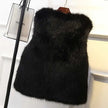 Faux Fur Gilet Women Sleeveless Textured Vest