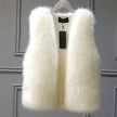 Faux Fur Gilet Women Sleeveless Textured Vest
