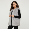 Faux Fur Gilet Women Sleeveless Textured Vest