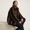 Faux Fur Bomber Jacket Women Warm Winter Relaxed Fit