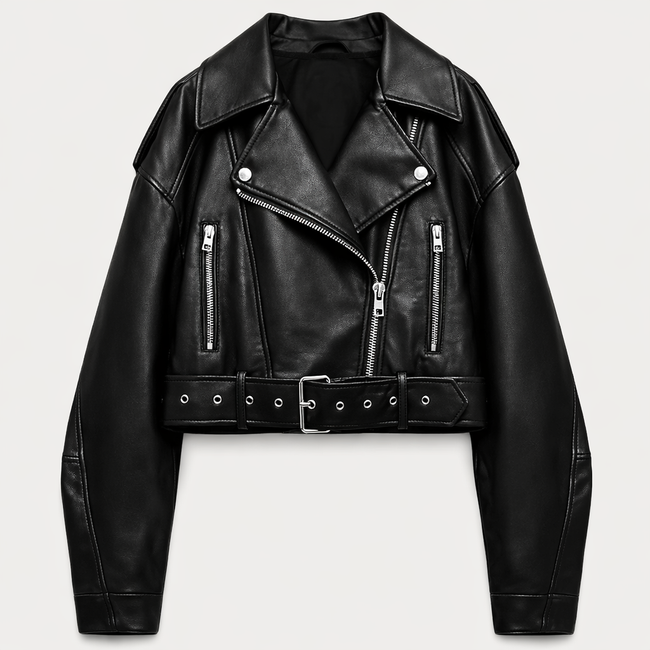 Gemma | Faux Leather Moto Jacket for Women