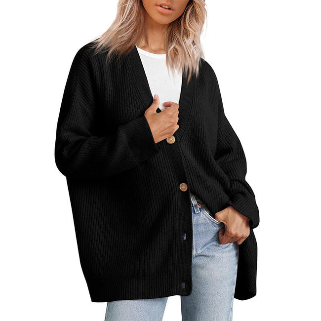 Beatrix | Women's Oversized Longline Button-Front Knit Cardigan