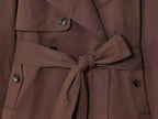 Wrap Jacket Women Tie Belt Lapel Collar Hip Length