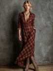 FJØRNA women's maxi dress featuring a flowing silhouette, sleeveless design, and floral pattern perfect for elegant summer wear.