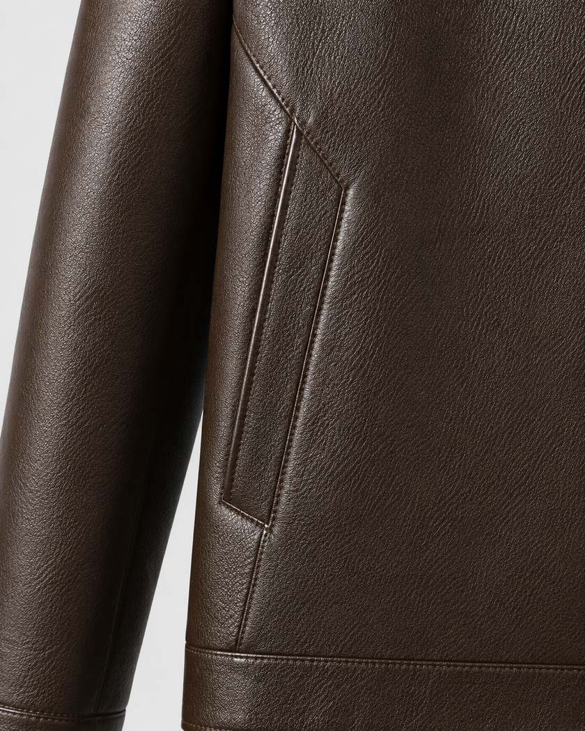 Jack | Zip-Up Faux Leather Jacket for Men