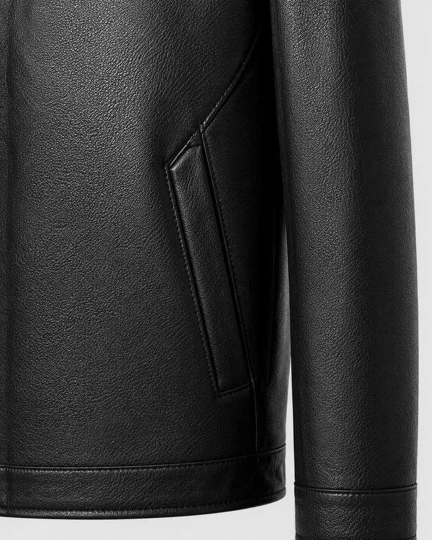 Alexander | Zip-Up Faux Leather Jacket for Men