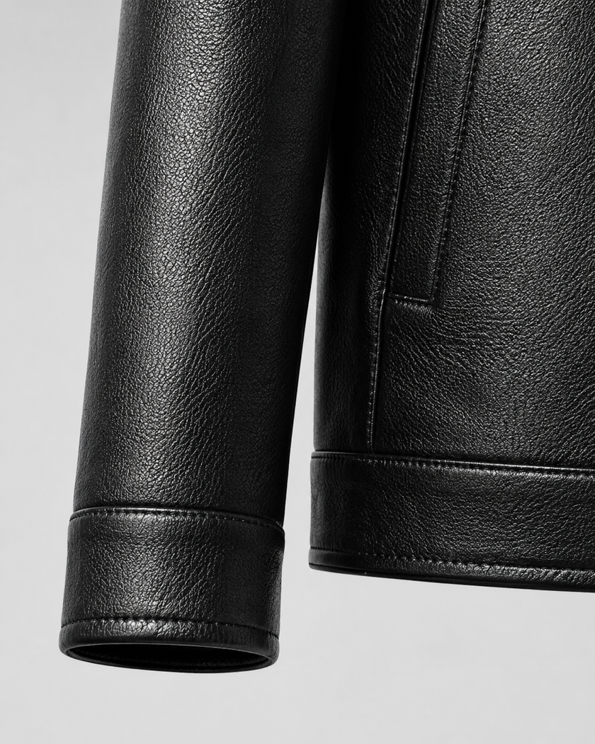 Alexander | Zip-Up Faux Leather Jacket for Men