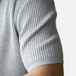 Men's lightweight ribbed knit T-shirt by FJØRNA, slim fit short-sleeve summer tee, casual men's shirt.