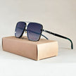 Men's square sunglasses by FJØRNA with double bridge and gradient tinted lenses, stylish and modern eyewear.