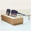 Men's square sunglasses by FJØRNA with dual top bar and gradient lenses, showcasing sleek frame and tinted lenses.