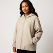 Hooded Jacket Women Minimalist Zip-Up Lightweight