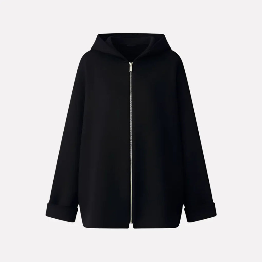 Hooded Jacket Women Minimalist Zip-Up Lightweight