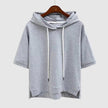 Short Sleeve Hoodie Top Women Relaxed Fit Minimalist