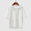 Short Sleeve Hoodie Top Women Relaxed Fit Minimalist