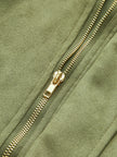 Jacket Women Relaxed Fit Zip-Up Dropped Shoulder Classic Collar