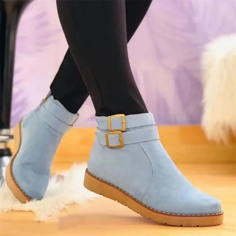 Noor | Women's ’s Ankle Boots with Double Buckle Comfortable Casual