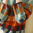 Argyle Knit Sweater Women, Multicolour Check Relaxed Fit