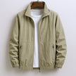 Lightweight Jacket Men Zip Front Stand Collar Regular Fit