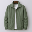 Lightweight Jacket Men Zip Front Stand Collar Regular Fit