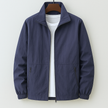 Lightweight Jacket Men Zip Front Stand Collar Regular Fit