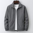 Lightweight Jacket Men Zip Front Stand Collar Regular Fit
