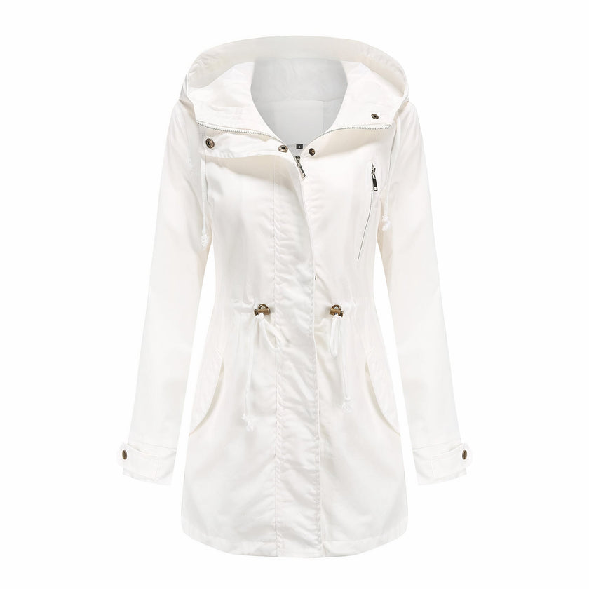 Trench Coat Women Windproof Softshell Belted Relaxed Fit