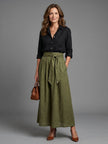 FJØRNA summer two-piece women's co-ord set with high-waist design, featuring lightweight fabric and stylish matching top and pants.