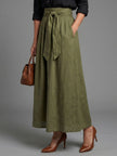 FJØRNA women's high waist summer two-piece co-ord set featuring a stylish crop top and matching skirt, perfect for warm weather.