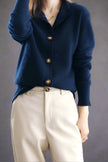 Ebba | Women's Knit Collared Button-Up Cardigan