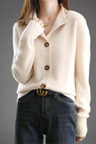 Ebba | Women's Knit Collared Button-Up Cardigan