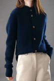 Ebba | Women's Knit Collared Button-Up Cardigan