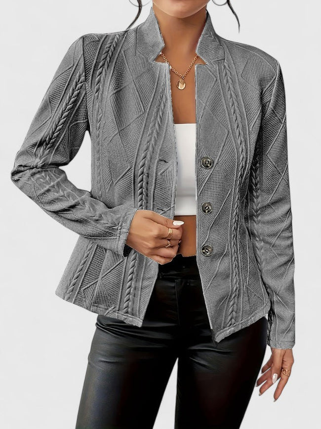 Ruby | Stand Collar Slim-Fit Jacket for Women