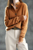 Ebba | Women's Knit Collared Button-Up Cardigan
