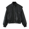 Zip Jacket Women Short High Collar Lightweight