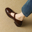 Nadine | Women's Leather Block-Heel Heeled Mary Jane Shoes