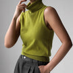 Marleen | Women's Sleeveless Mock-Neck Knit Top