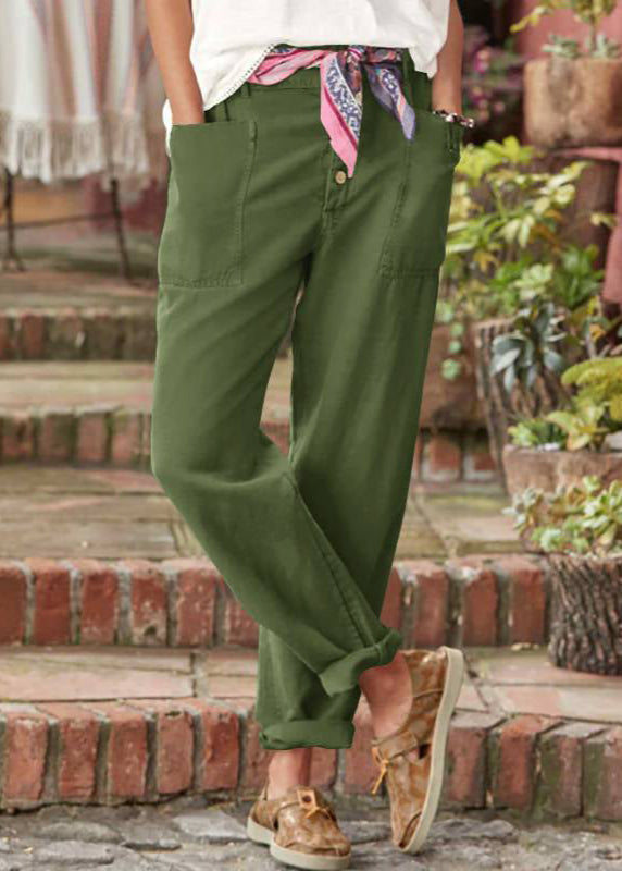 FJØRNA lightweight summer trousers for women, high waist, breathable fabric, stylish casual women's clothing.