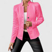Jacket Women Structured Stand Collar Textured Fitted