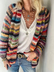 Autumn | Women's Relaxed-Fit Icelandic Knit Cardigan for Layering with Cozy for Autumn