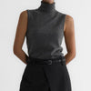 Marleen | Women's Sleeveless Mock-Neck Knit Top