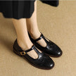 Nadine | Women's Leather Block-Heel Heeled Mary Jane Shoes