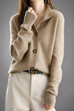 Ebba | Women's Knit Collared Button-Up Cardigan