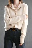 Ebba | Women's Knit Collared Button-Up Cardigan