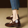 Nadine | Women's Leather Block-Heel Heeled Mary Jane Shoes