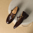 Nadine | Women's Leather Block-Heel Heeled Mary Jane Shoes