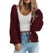 Mette | Women's Long Chunky Knit V-Neck Button-Front Cardigan