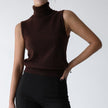 Marleen | Women's Sleeveless Mock-Neck Knit Top