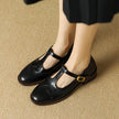 Nadine | Women's Leather Block-Heel Heeled Mary Jane Shoes