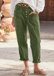 FJØRNA women's lightweight summer trousers with high waist and breathable fabric, styled for casual or outdoor wear.