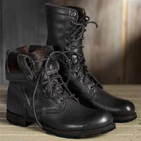 Jette | Women's Lace-Up Leather Combat Boots